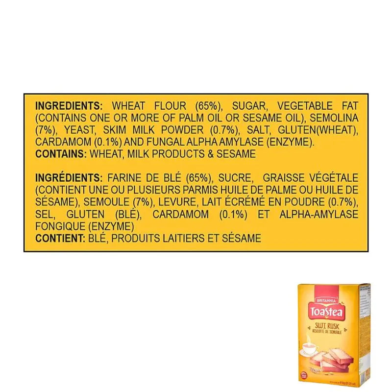 Britannia Toastea Suji Rusk - 610g-Global Food Hub
