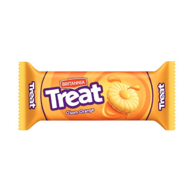 Britannia Treat Fruit Cream Biscuits O'som Orange - 100g-Global Food Hub