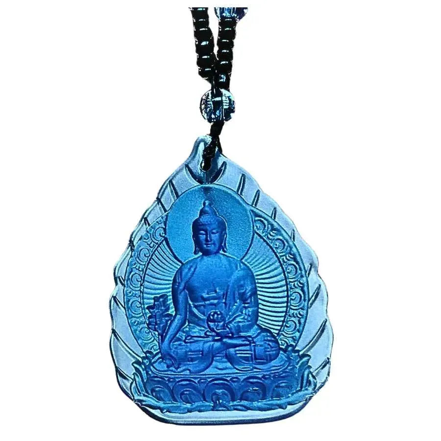 Buddha Necklace / Mala Blue-Global Food Hub