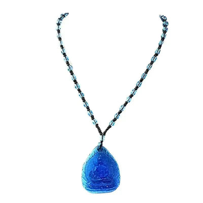 Buddha Necklace / Mala Blue-Global Food Hub