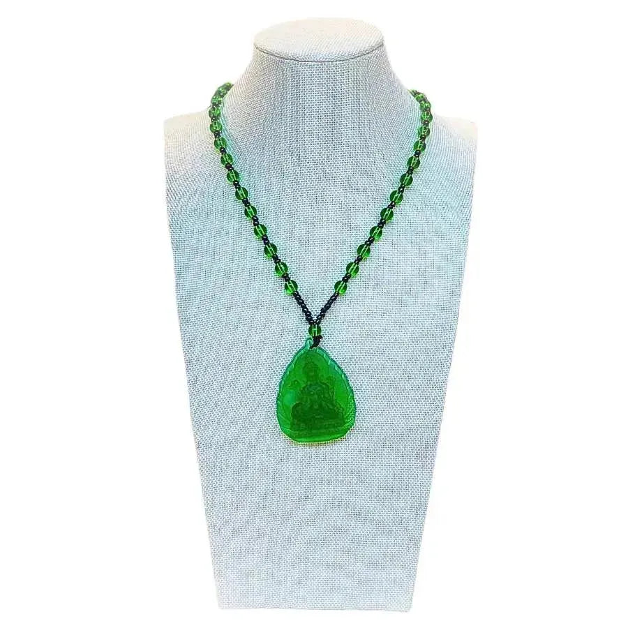 Buddha Necklace / Mala Green-Global Food Hub