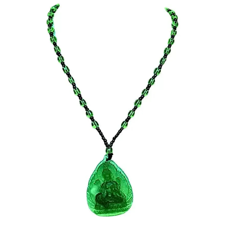 Buddha Necklace / Mala Green-Global Food Hub