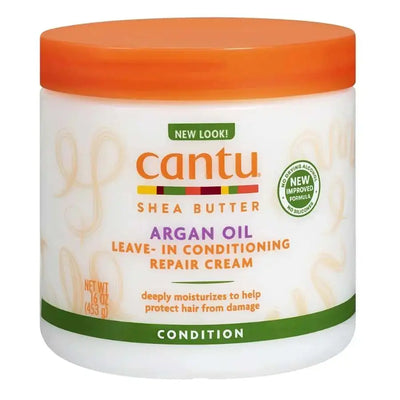 Cantu Leave-in Conditioning Argan Oil Repair Cream-453 ml-Global Food Hub