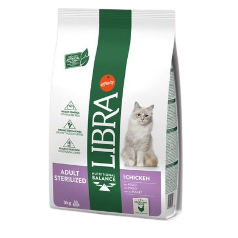 Cat Food - Affinity Libra Adult Sterilized with Chicken for Cats - 3Kg-Global Food Hub