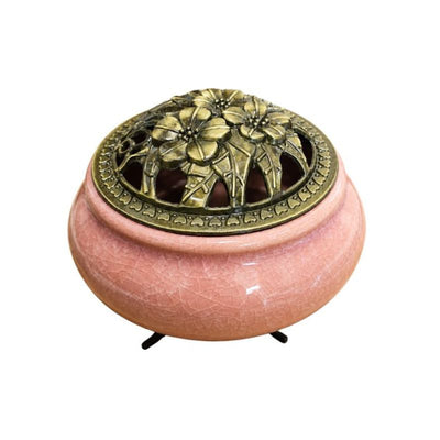 Ceramic Incense (cone) Burner - Pink-Global Food Hub