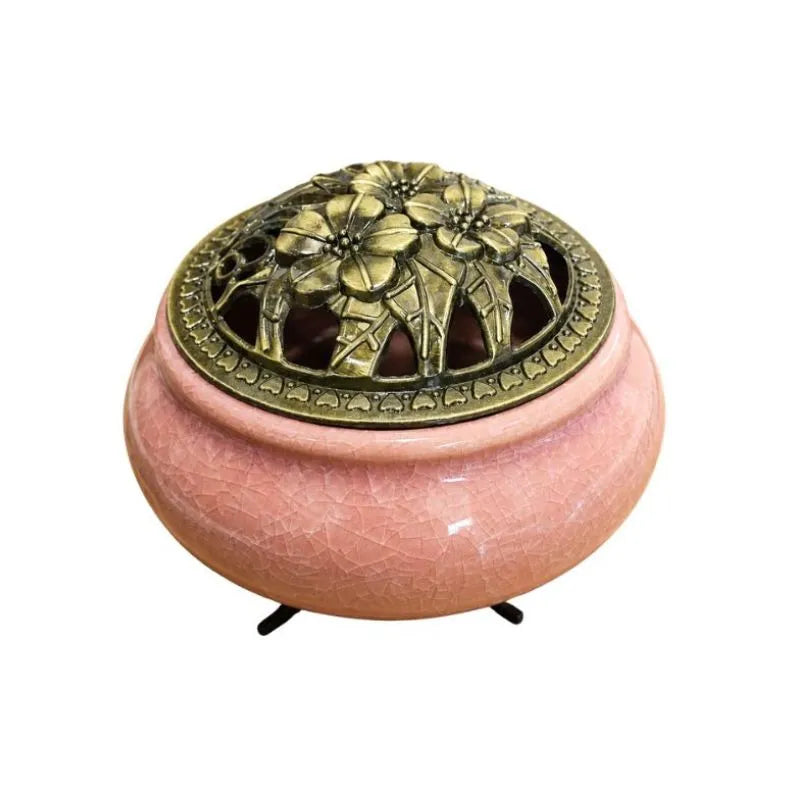 Ceramic Incense (cone) Burner - Pink-Global Food Hub