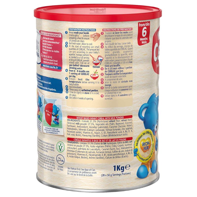 Cerelac Wheat with Milk 6 Months + - 1Kg-Global Food Hub