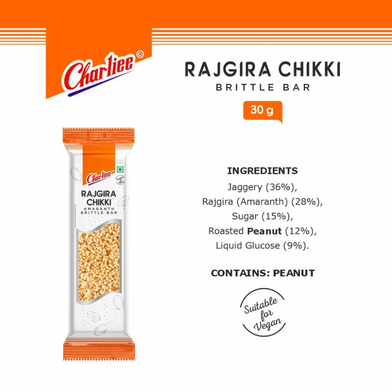 Charliee Rajgira Chikki - 30g-Global Food Hub