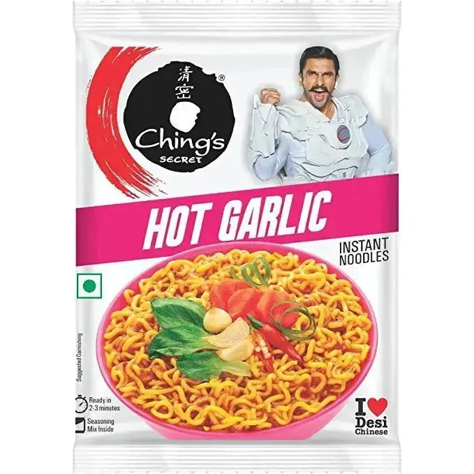 Chings Hot Garlic Instant Noodles-Global Food Hub