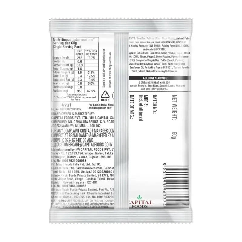 Chings Schezwan Instant Noodles - 60g-Global Food Hub