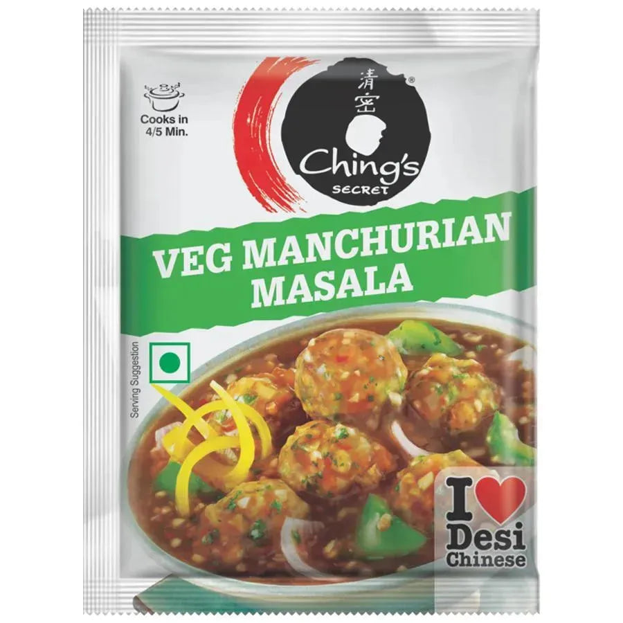 Chings Secret Veg Manchurian Masala, 20g Pouch-Global Food Hub