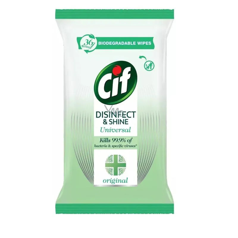 Cif Disinfect & Shine Universal Cleaning Wipes - 36 wipes-Global Food Hub