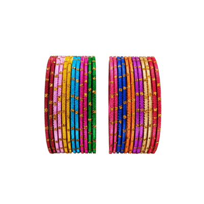 Clara Kids Bangles Set of 24 - Multicolour - Size 1.12-Global Food Hub