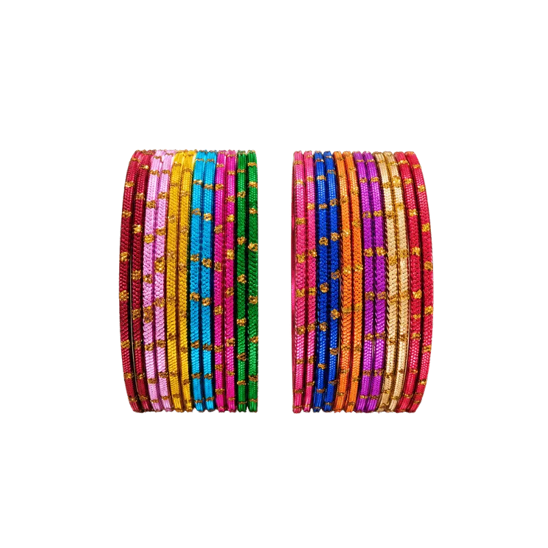 Clara Kids Bangles Set of 24 - Multicolour - Size 2-Global Food Hub
