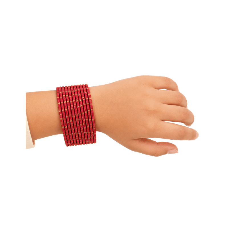 Clara Kids Bangles Set of 24 - Red - Size 1.12-Global Food Hub