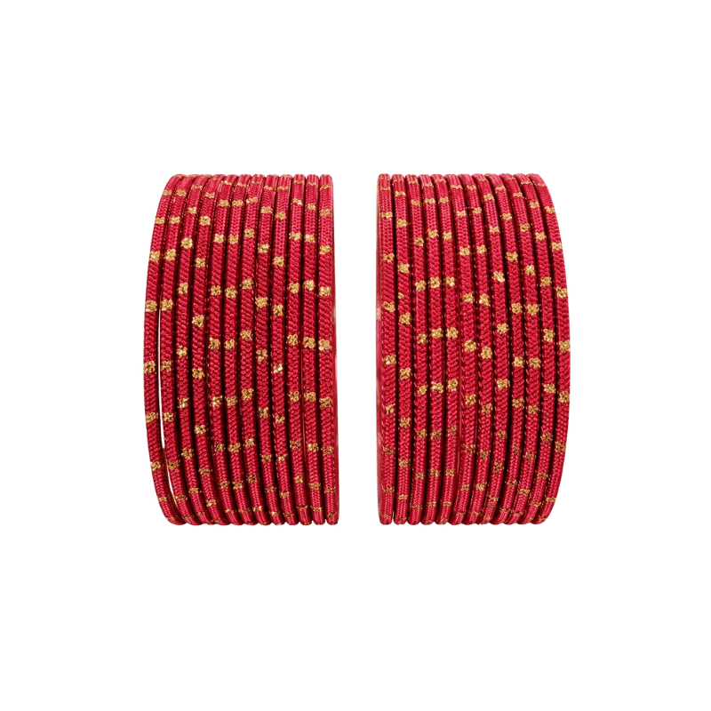 Clara Kids Bangles Set of 24 - Red - Size 2-Global Food Hub