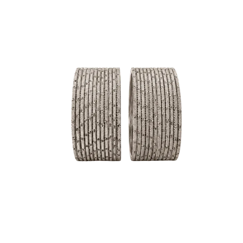 Clara Kids Bangles Set of 24 - Silver - Size 2-Global Food Hub
