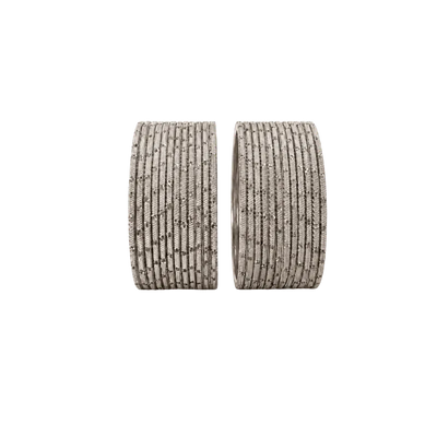 Clara Kids Bangles Set of 24 - Silver - Size 2.2-Global Food Hub