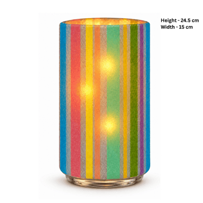 Colourful Glass Candle Holder Set with Three-Cup Tealight Stand-Global Food Hub
