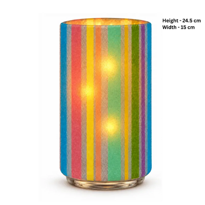 Colourful Glass Candle Holder Set with Three-Cup Tealight Stand-Global Food Hub