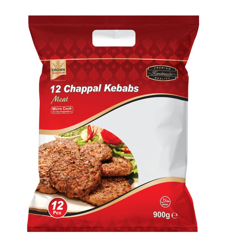Crown Frozen Chappal Kebabs Meat - 900g-Global Food Hub