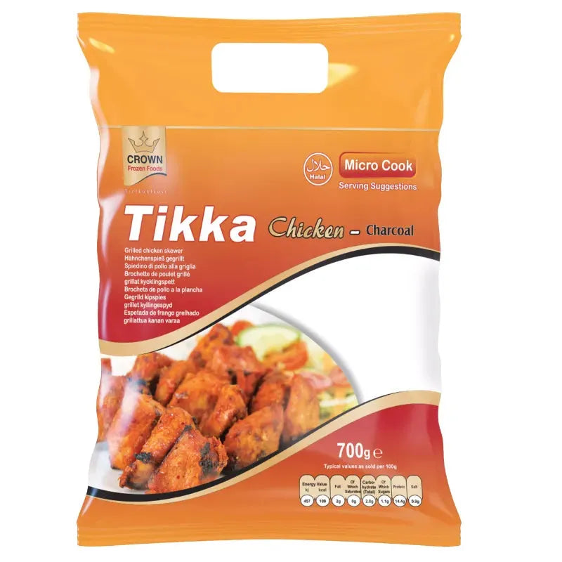 Crown Frozen Chicken Tikka Charcoal - 700g-Global Food Hub