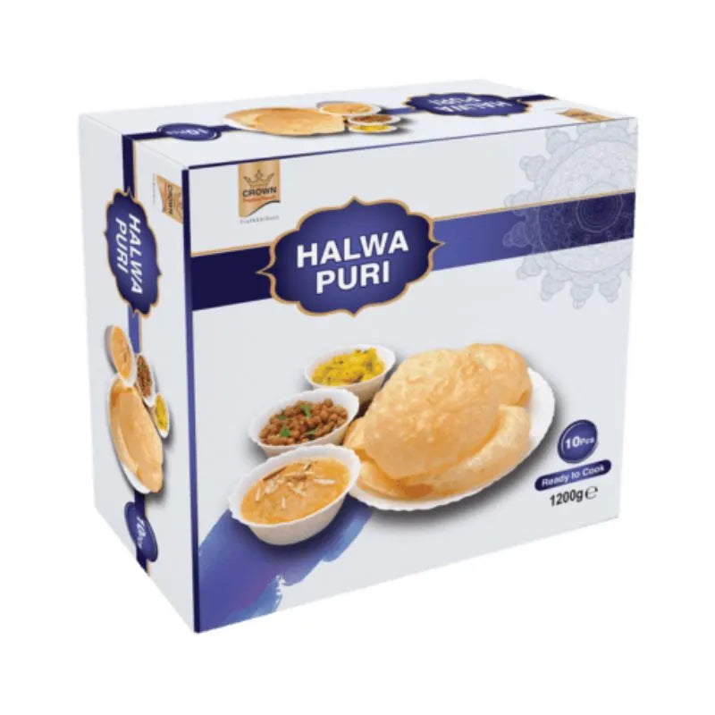 Crown Frozen Halwa Puri Combo - 10pcs Puri-Global Food Hub