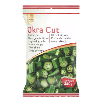 Crown Frozen Okra Cut - 340g-Global Food Hub