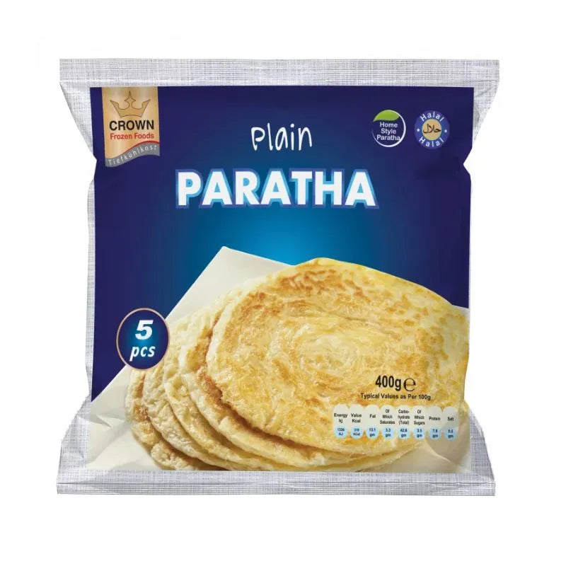 Crown Frozen Plain Paratha - 400g-Global Food Hub