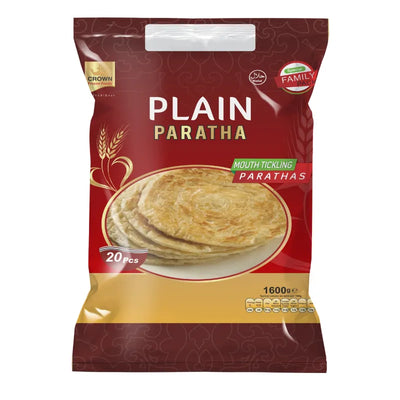 Crown Frozen Plain Paratha Family Pack-1600 grams-Global Food Hub