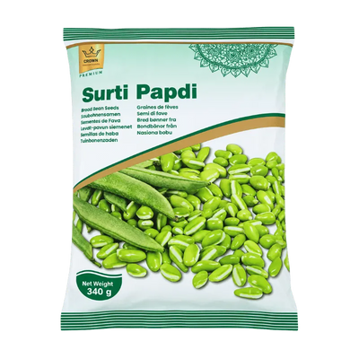 Crown Frozen Surti Papdi- 340g-Global Food Hub