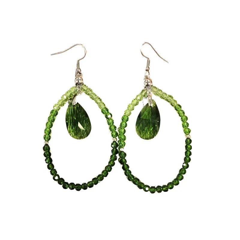Crystel Earings Green-Global Food Hub