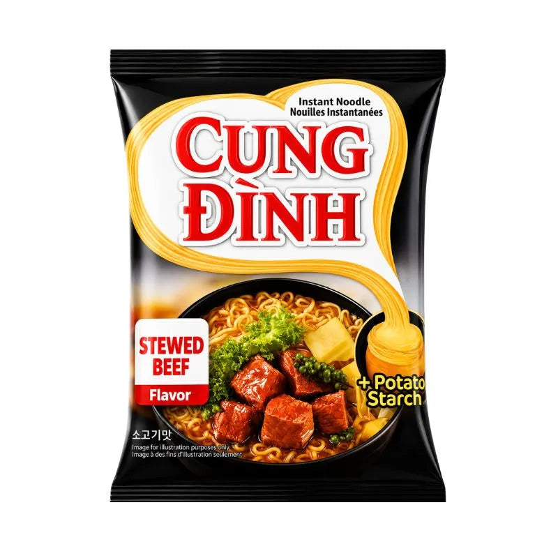 Cung Dinh Instant Noodle Stewed Beef - 77g-Global Food Hub