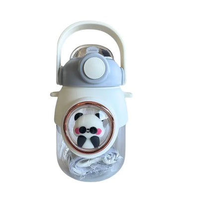 Cute Cartoon Leak-Proof Water Bottle With Rope White Panda-Global Food Hub