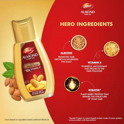 Dabur Almond Hair Oil - 95ml-Global Food Hub