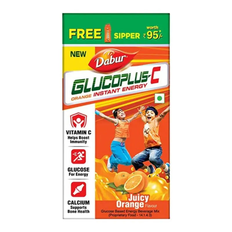 Dabur Glucoplus-C Instant Powder Energy Glucose - Orange - 500g-Global Food Hub