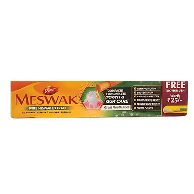 Dabur Meswak Toothpaste - 100g + Free Tooth Brush-Global Food Hub