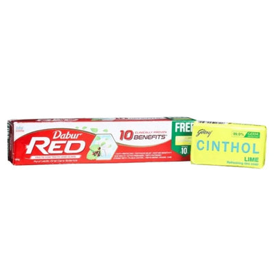 Dabur Red Toothpaste - 100g + Free Cinthol Soap 40g-Global Food Hub