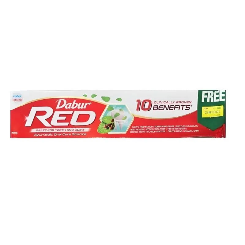 Dabur Red Toothpaste - 100g + Free Cinthol Soap 40g-Global Food Hub