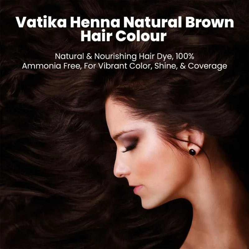 Dabur Vatika Henna Hair Color Natural Brown - 60g-Global Food Hub