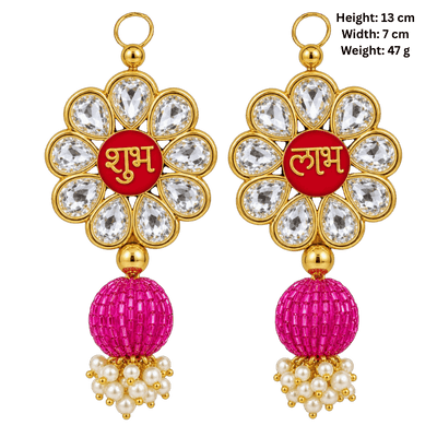 Dark Pink Door Hanging: Shubh-Labh-Global Food Hub