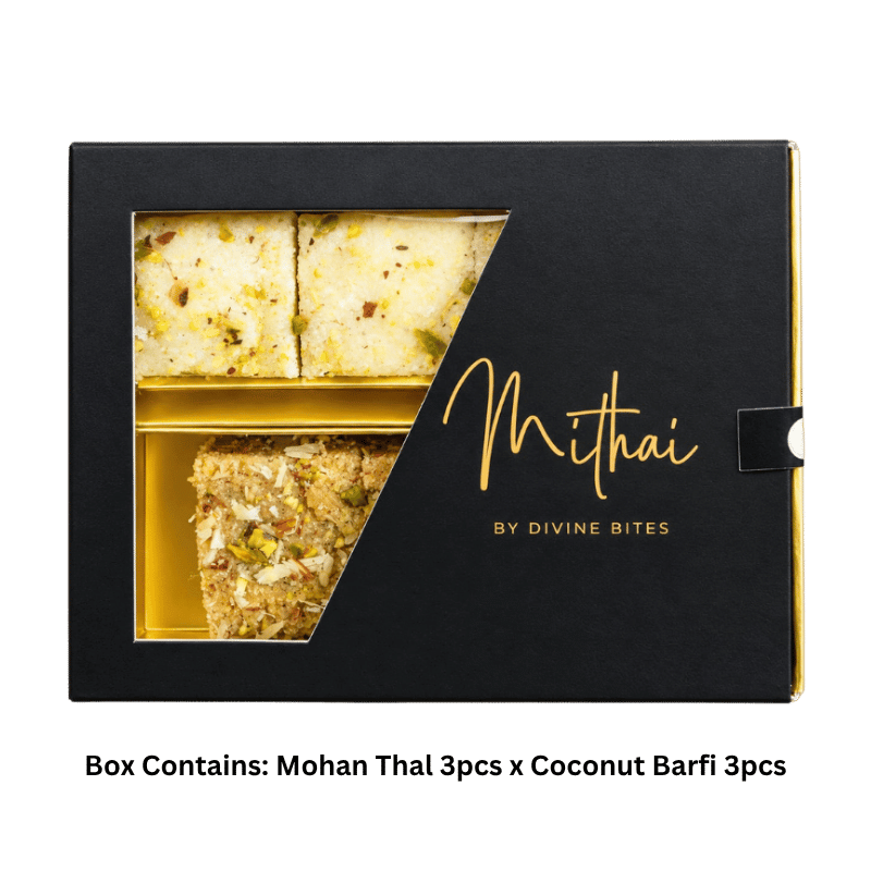 Divine Bites - Premium Fresh Mithai 200g - Assorted 6Pcs-Global Food Hub