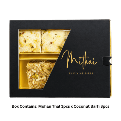 Divine Bites - Premium Fresh Mithai 200g - Assorted 6Pcs-Global Food Hub