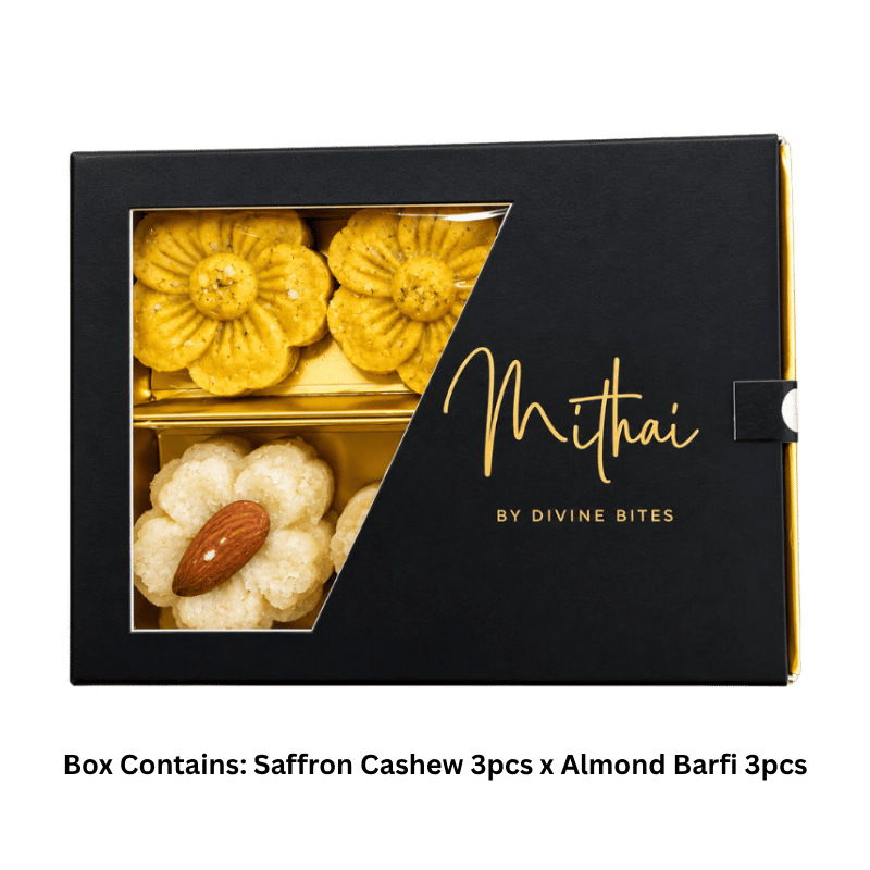 Divine Bites - Premium Fresh Mithai 200g - Assorted 6Pcs-Global Food Hub