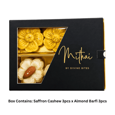 Divine Bites - Premium Fresh Mithai 200g - Assorted 6Pcs-Global Food Hub
