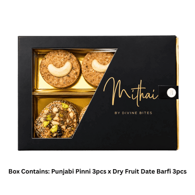 Divine Bites - Premium Fresh Mithai 200g - Sugar Free- Assorted 6Pcs-Global Food Hub