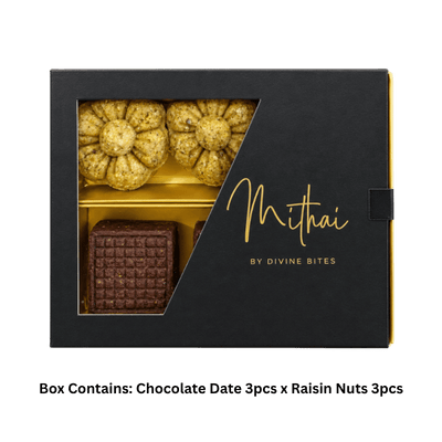 Divine Bites - Premium Fresh Mithai 200g - Vegan - Assorted 6Pcs-Global Food Hub