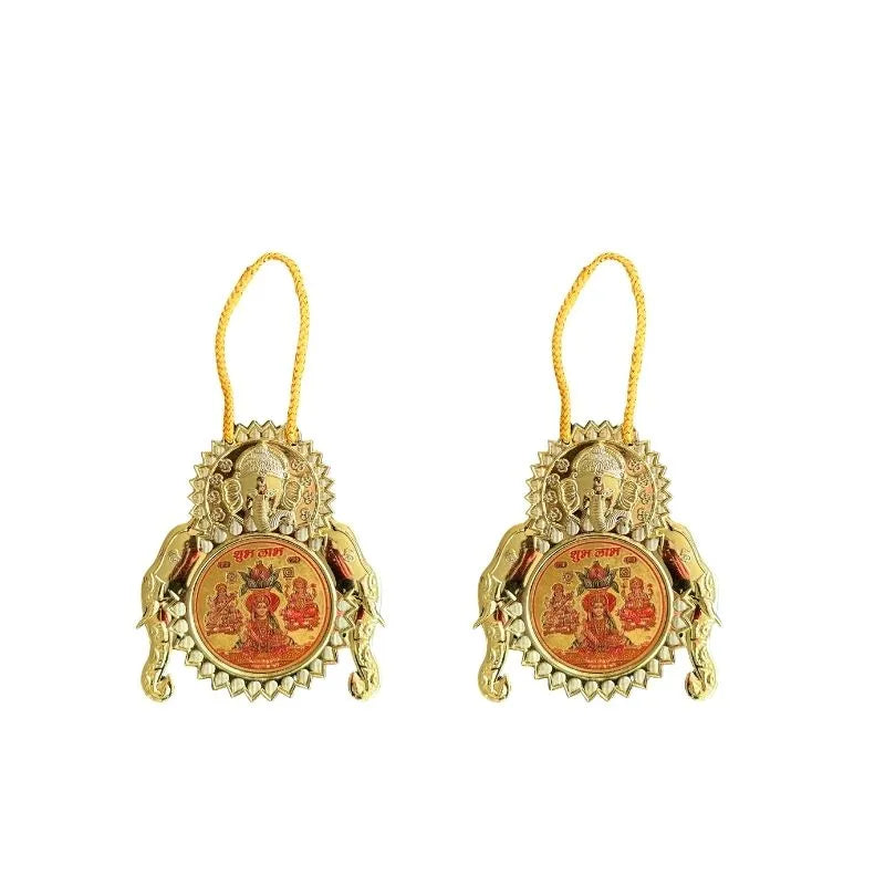 Diwali Decoration Wall Hanging Small Set of 2 T14 - 14cmx11cm-Global Food Hub