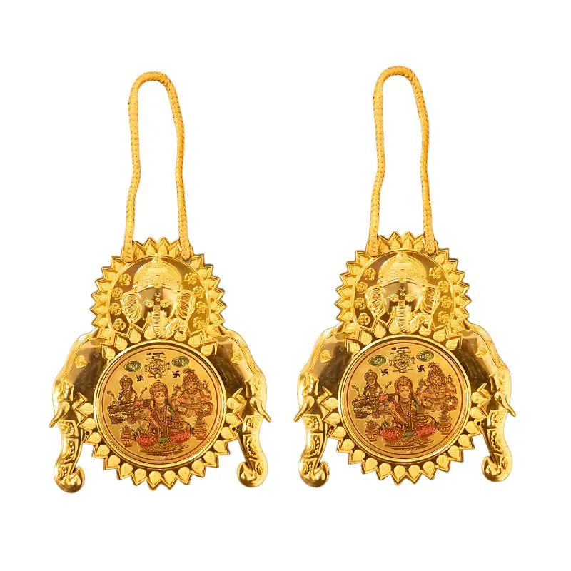 Diwali Decoration Wall Hanging Small Set of 2 T15 - 14cmx11cm-Global Food Hub