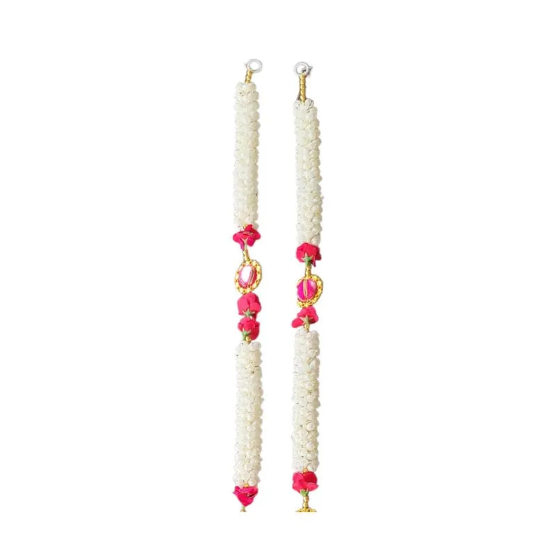 Door Hangings For Home Decore-Set of 2 - Pink and White-Global Food Hub